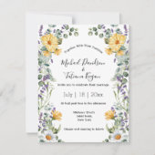 waterverf Bloemengroen Zomer Lente Huwelijk Kaart (Voorkant)