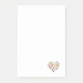 Waterverf bloemenhart lief liefde haar blij post-it® notes (Voorkant)