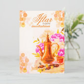 Waterverf bloemeniftar feestuitnodiging kaart (Staand voorkant)