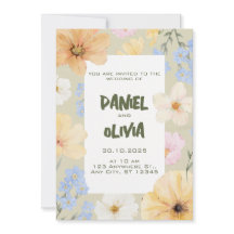 Waterverf Bloemenillustratie Huwelijk