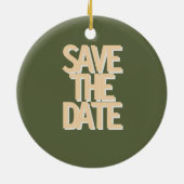 Waterverf Bloemenillustratie Huwelijk Keramisch Ornament (Achterkant)