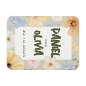 Waterverf Bloemenillustratie Huwelijk Magneet (Horizontaal)