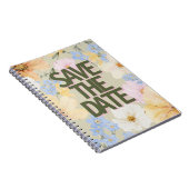 Waterverf Bloemenillustratie Huwelijk Notitieboek (Rechterzijde)