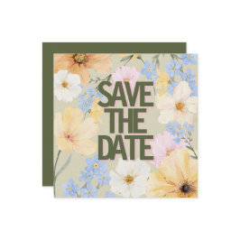 Waterverf Bloemenillustratie Huwelijk Save The Date