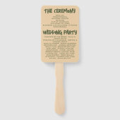 Waterverf Bloemenillustratie Trouwprogramma's Handwaaier (Achterkant)