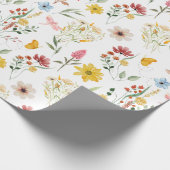 Waterverf Bloemenillustratie Wilde bloemen Cadeaupapier (Hoek)