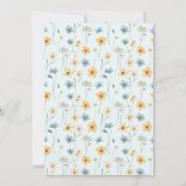 Waterverf bloemenis een jongensblauw baby shower kaart (Achterkant)