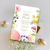 Waterverf Bloemenjacht en paasbrunch Kaart