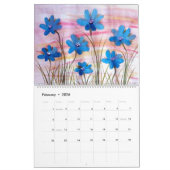 Waterverf Bloemenkalender Kalender (Feb 2026)