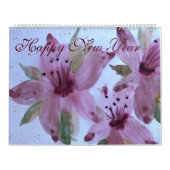 Waterverf Bloemenkalender Kalender (Hoes)