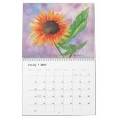 Waterverf bloemenkalender kalender (Jan 2027)