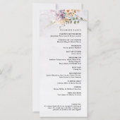 Waterverf Bloemenkalligrafie bruiloft programma (Achterkant)