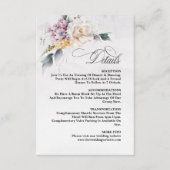 Waterverf Bloemenkalligrafie Moderne bruiloft Informatiekaartje (Voorkant)