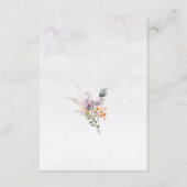 Waterverf Bloemenkalligrafie Moderne bruiloft Informatiekaartje (Achterkant)