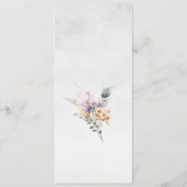 Waterverf Bloemenkalligrafie Moderne bruiloft Menu (Achterkant)