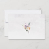 Waterverf Bloemenkalligrafie Moderne bruiloft RSVP Kaartje (Achterkant)