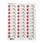 Waterverf Bloemenkerst | Retouradres Etiket (Full Sheet)