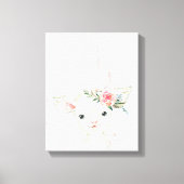 Waterverf Bloemenkind Lam Canvas Afdruk (Voorkant)