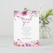 Waterverf Bloemenkindercadeau Bedankt Gedicht (Staand voorkant)