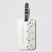 Waterverf Bloemenkleurlabel Bagagelabel (Voorkant (verticaal))
