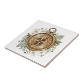 Waterverf Bloemenkompas Tegeltje (Zijkant)