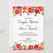 Waterverf Bloemenkoppels Vrijgezellenfeest Kaart (Voorkant)