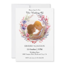 Waterverf bloemenkrans Lijst