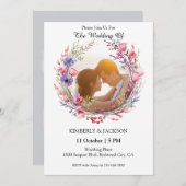 Waterverf bloemenkrans Lijst Kaart (Voorkant / Achterkant)