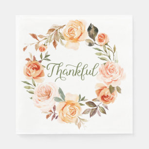 Waterverf Bloemenkrans Luncheon Servet