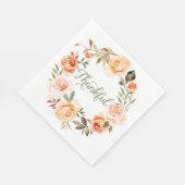 Waterverf Bloemenkrans Luncheon Servet (Hoek)