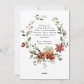 Waterverf Bloemenkrans met Hondenvrolijk kerstfees Feestdagenkaart (Achterkant)