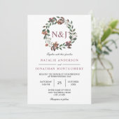 waterverf bloemenkrans sierbloemen kaart (Staand voorkant)