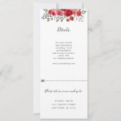 waterverf Bloemenkrans Trouwuitnodiging w RSVP Kaart (Achterkant)