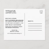 Waterverf bloemenkrans Verander de datum Briefkaart (Achterkant)