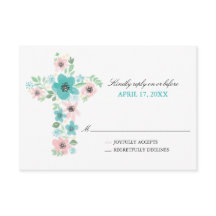 Waterverf Bloemenkruis Eerste Heilige Communie