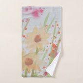 Waterverf Bloemenkunst Bad Handdoek (Handdoek)