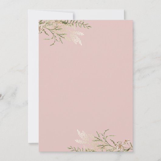 Waterverf Bloemenlaarzen & Brunch Vrijgezellenfees Kaart (Achterkant)