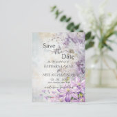 Waterverf Bloemenlavendel Bewaar de datum Briefkaart (Staand voorkant)