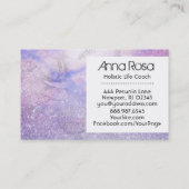 *~* Waterverf Bloemenlavendel Magenta Visitekaartje (Achterkant)