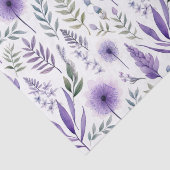 Waterverf Bloemenlavendel Paarse Botanische Tissuepapier (Detail)