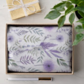 Waterverf Bloemenlavendel Paarse Botanische Tissuepapier (Geschenk)