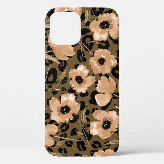 Waterverf bloemenluipaard: eindeloos patroon Case-Mate iPhone case (Achterkant)