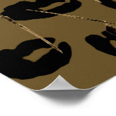 Waterverf bloemenluipaard: eindeloos patroon poster (Hoek)