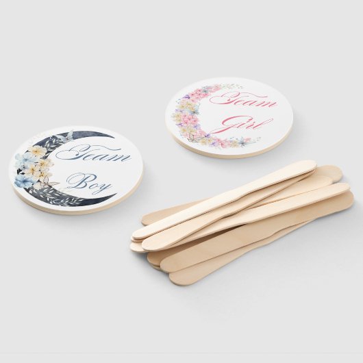 waterverf bloemenmaan Geslacht onthullen baby show Handwaaier (Niet-gemonteerd)