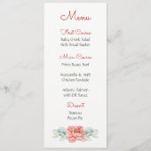 Waterverf Bloemenmenu's Menu (Voorkant)