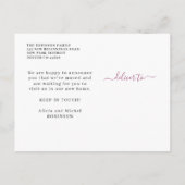 Waterverf bloemenmodern elegant bewegen aankondigingskaart (Achterkant)