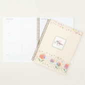 Waterverf bloemenmonogram — pastelbloesems planner (Display)
