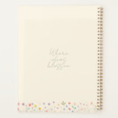 Waterverf bloemenmonogram — pastelbloesems planner (Achterkant)