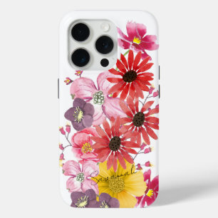 Waterverf bloemenmotief iPhone 6 iPhone 15 Pro Case