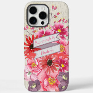 Waterverf bloemenmotief iPhone 6 16 Pro Max Hoesje